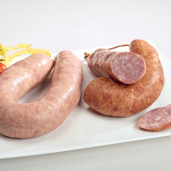 Saucisson cuit ail BN courbe (Blanc ou Fumé) 350 g (s/vide x 1)